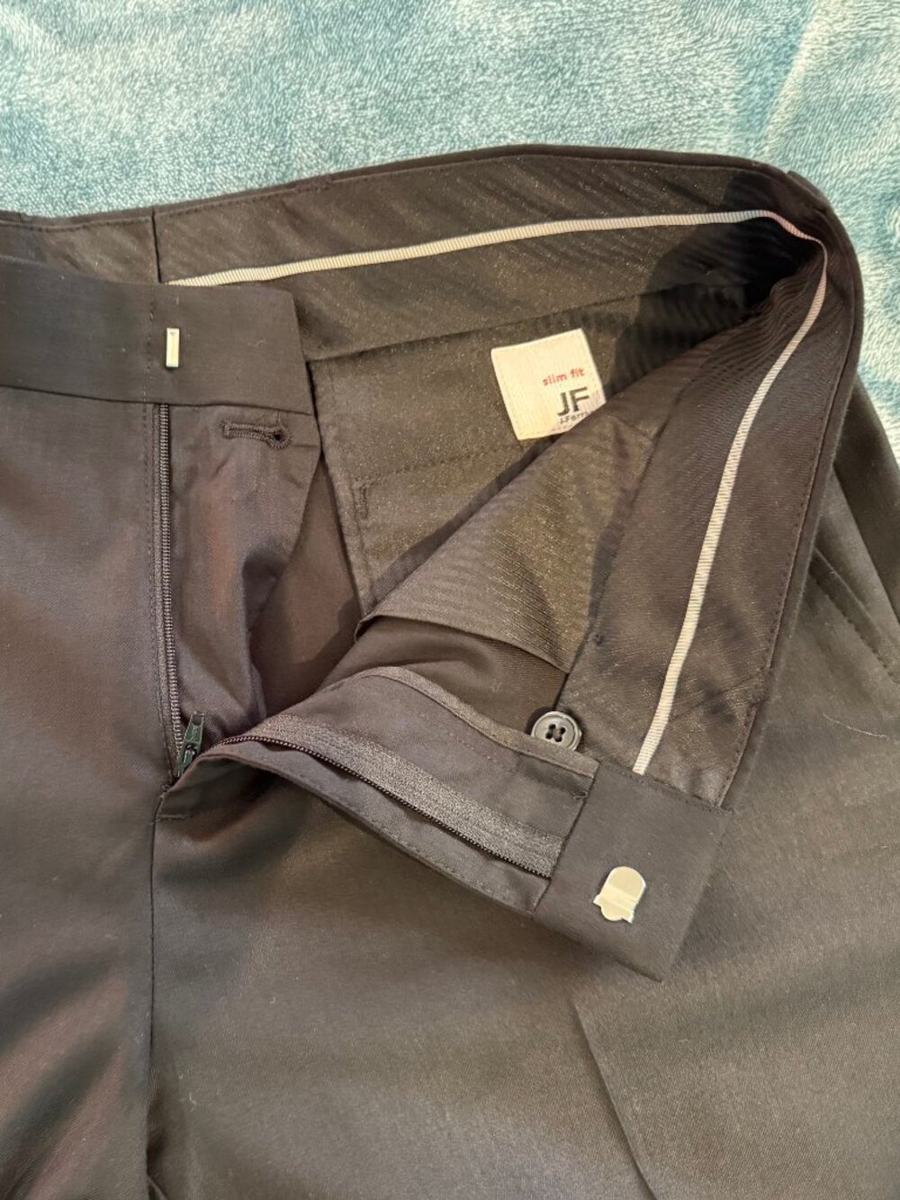 J. Ferrar Ultra Comfort Slim Fit Flat Front Dress Pants Black 32/30